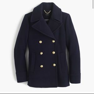 NWOT J. Crew Majesty Navy Stadium Cloth Peacoat
